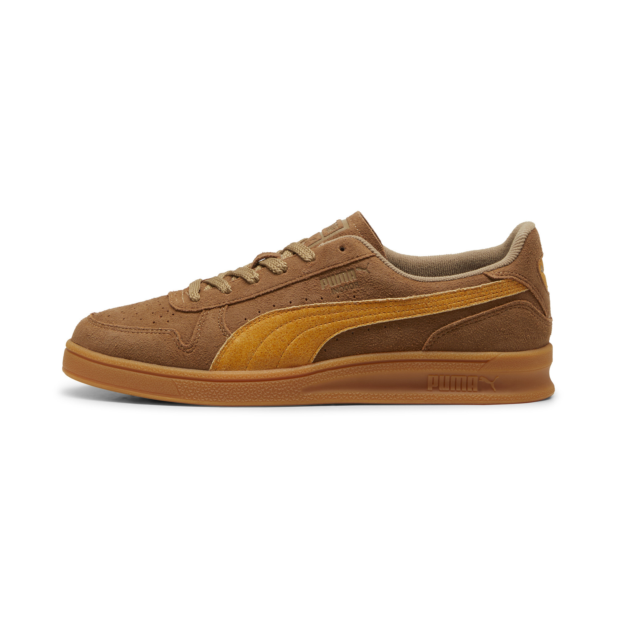 Puma Indoor R-Suede Sneakers Schuhe | Mit Colorful | Chocolate Chip/Sport Yellow | Größe: 43