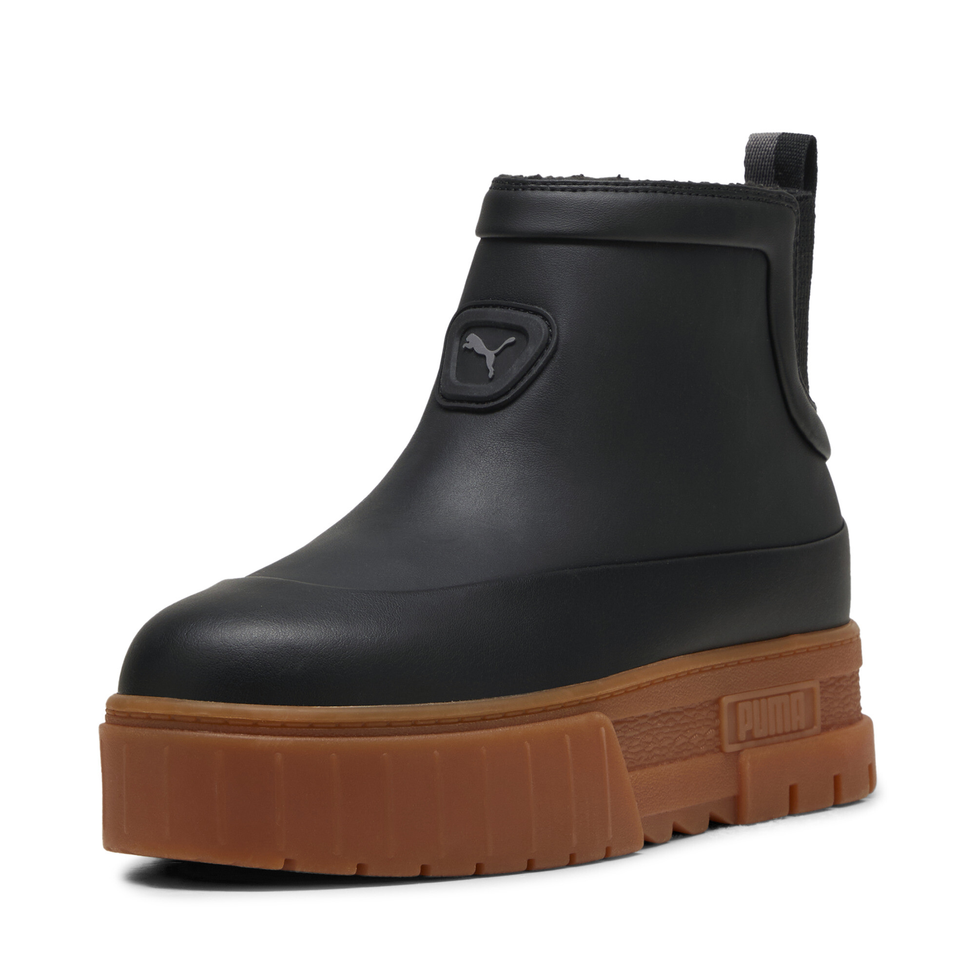 Mayze Wellis Leather Mid schoenen voor Dames, Zwart, Maat 38,5 | PUMA