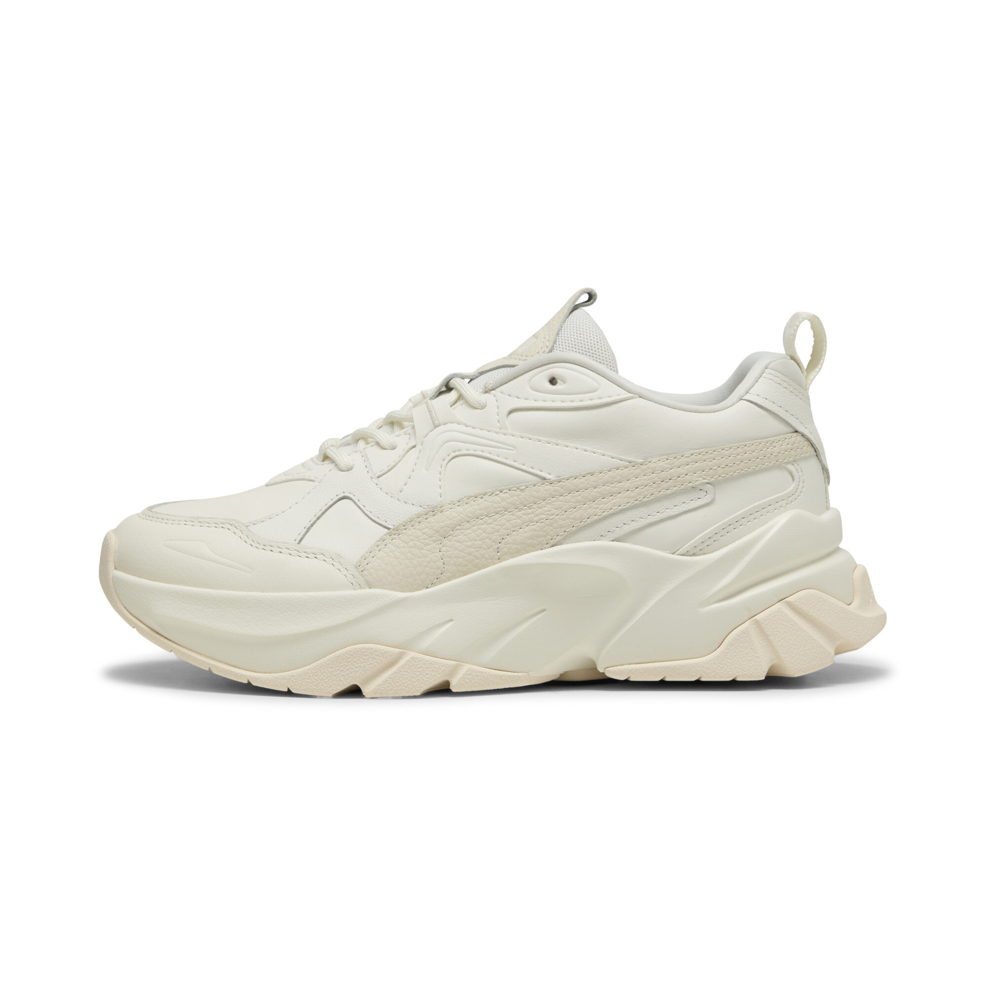 Puma Sophyr Leather Sneakers Damen Schuhe | Mit Plain | Warm White/Alpine Snow | Größe: 38