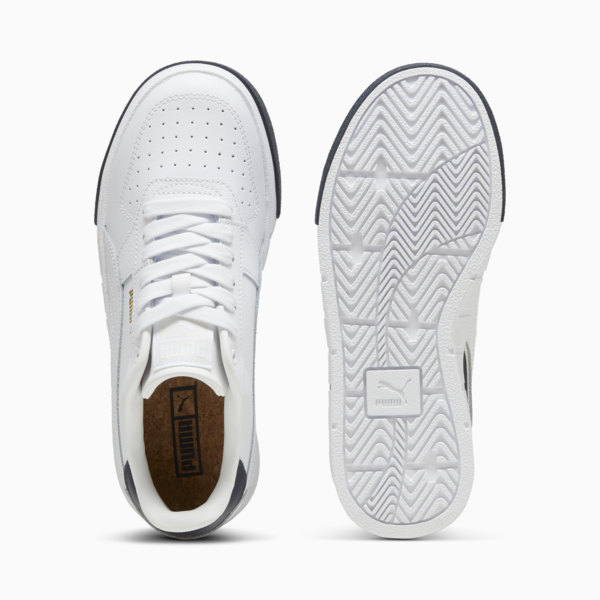Cali Court Classics Women's Shoe, PUMA White-PUMA Gold-Cool Dark Gray, large-ZAF