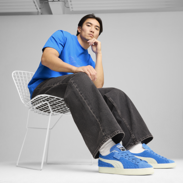 Zapatillas Suede Mohair unisex, PUMA Team Royal-Frosted Ivory, large-ARG