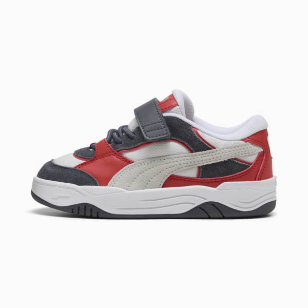 Zapatillas PUMA-180 para niños, PUMA White-Red Fire-Galactic Gray, large-ARG