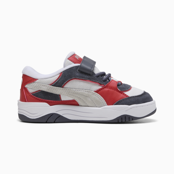 Zapatillas PUMA-180 para niños, PUMA White-Red Fire-Galactic Gray, large-ARG