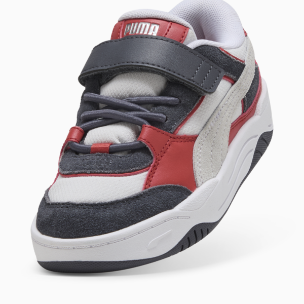 Zapatillas PUMA-180 para niños, PUMA White-Red Fire-Galactic Gray, large-ARG