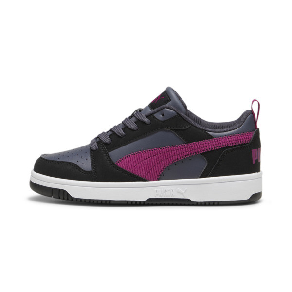 Rebound V6 lo Cord Sneakers Youth, PUMA Black-Magenta Gleam-Galactic Gray, swatch-ZAF