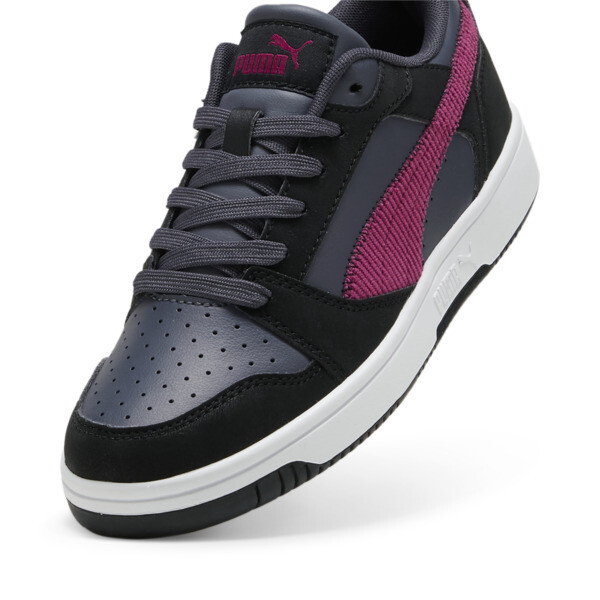 Rebound V6 lo Cord Sneakers Youth, PUMA Black-Magenta Gleam-Galactic Gray, large-ZAF