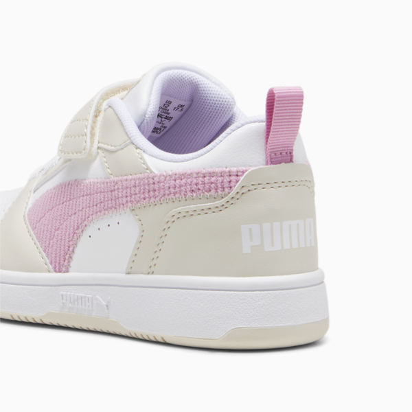 Rebound V6 lo Cord Sneakers Kids, Alpine Snow-Mauved Out-PUMA White, large-ZAF