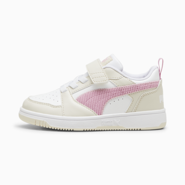 Rebound V6 lo Cord Sneakers Kids, Alpine Snow-Mauved Out-PUMA White, large-ZAF