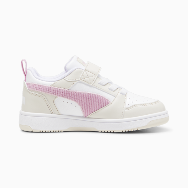 Rebound V6 lo Cord Sneakers Kids, Alpine Snow-Mauved Out-PUMA White, large-ZAF