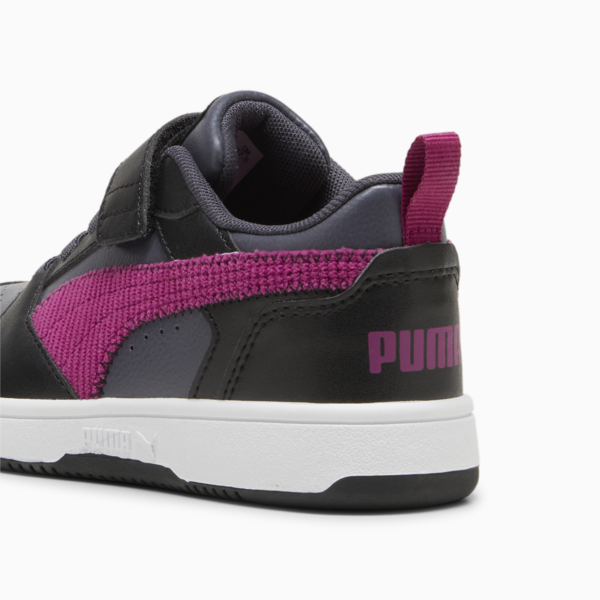 Rebound V6 lo Cord Sneakers Kids, PUMA Black-Magenta Gleam-Galactic Gray, large-ZAF