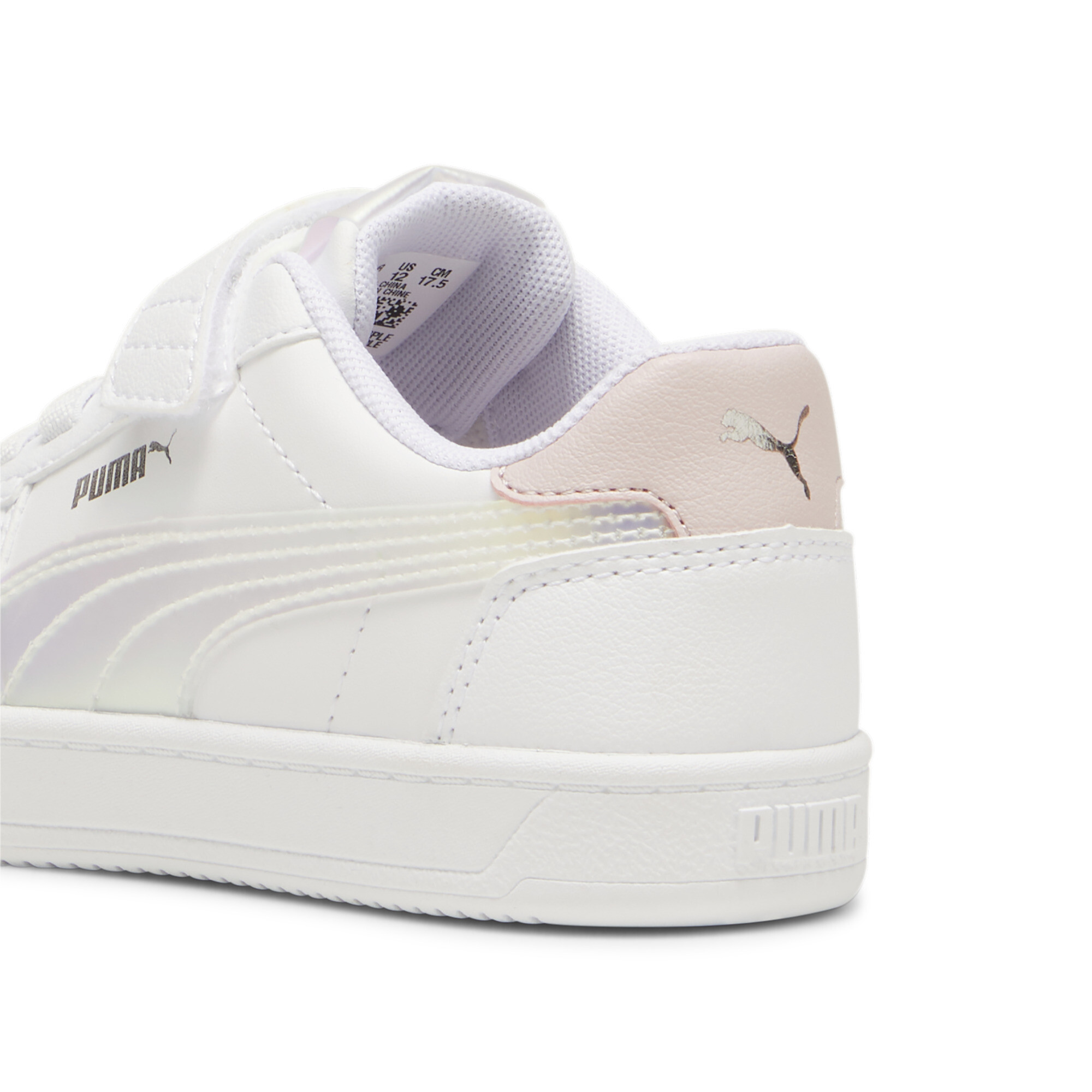 PUMA Caven 2.0 Holo sneakers voor Dames, Wit/Zilver, Maat 30 thumbnail 5