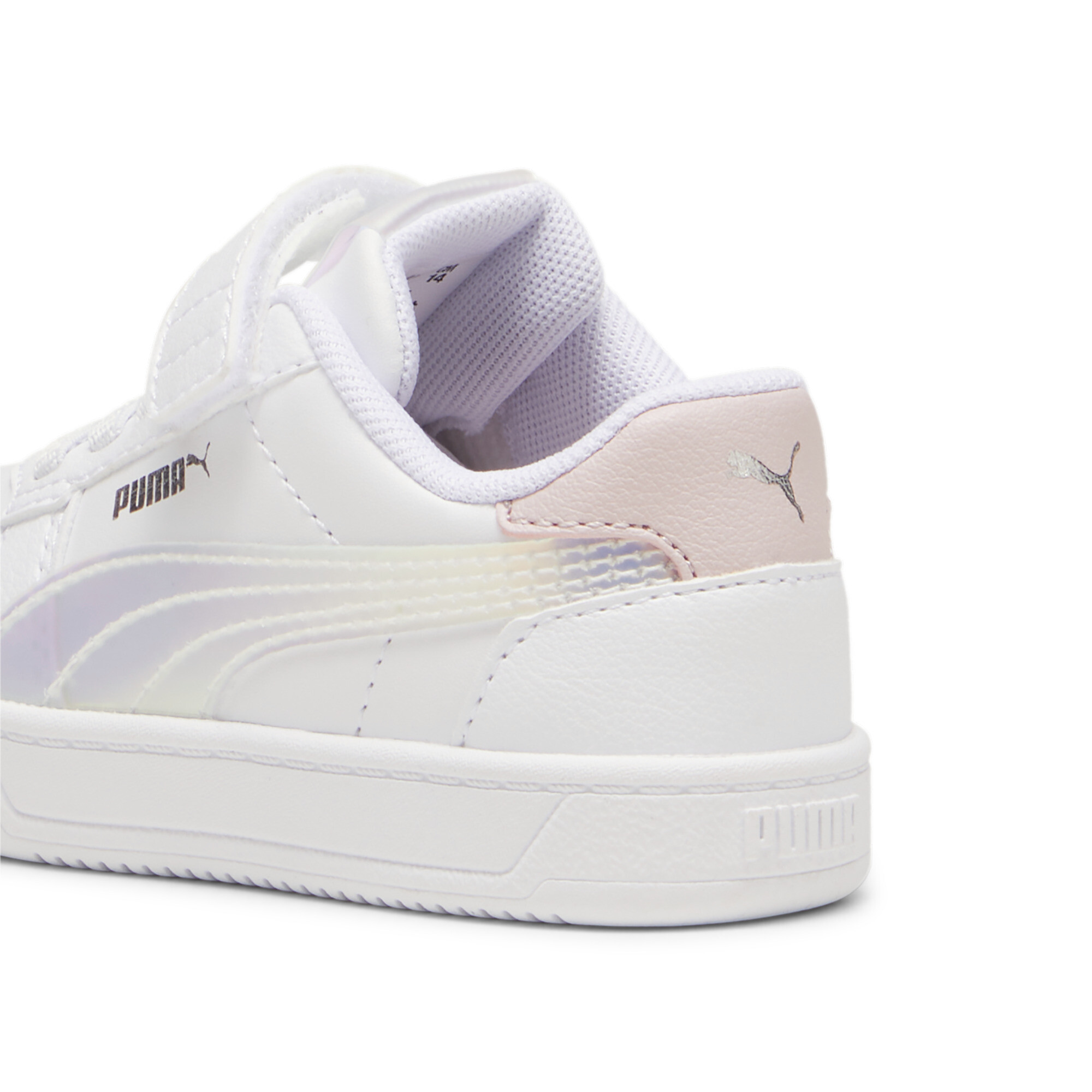 PUMA Caven 2.0 Holo sneakers voor Dames, Wit/Zilver, Maat 23 thumbnail 5