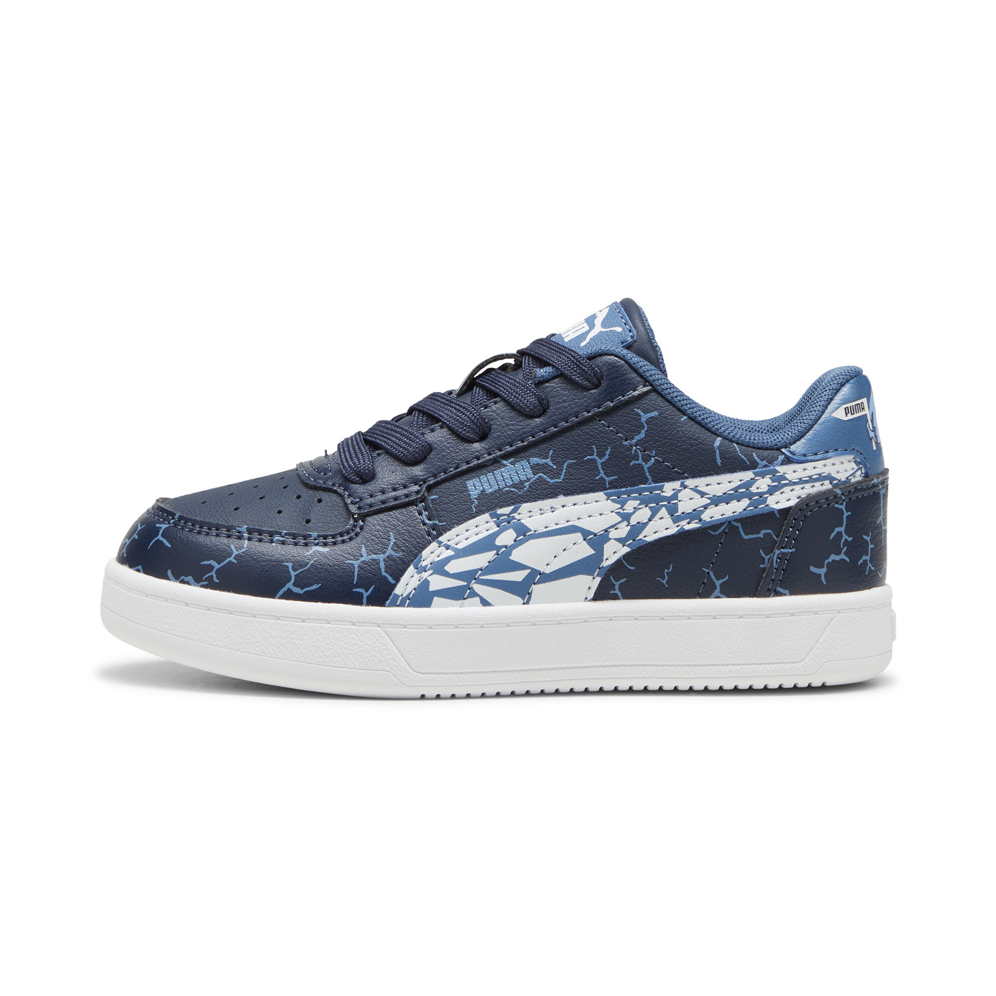 Puma Caven 2.0 Icy Monster Sneakers Kinder Schuhe | Mit Print | Club Navy/Blue Horizon/White | Größe: 33