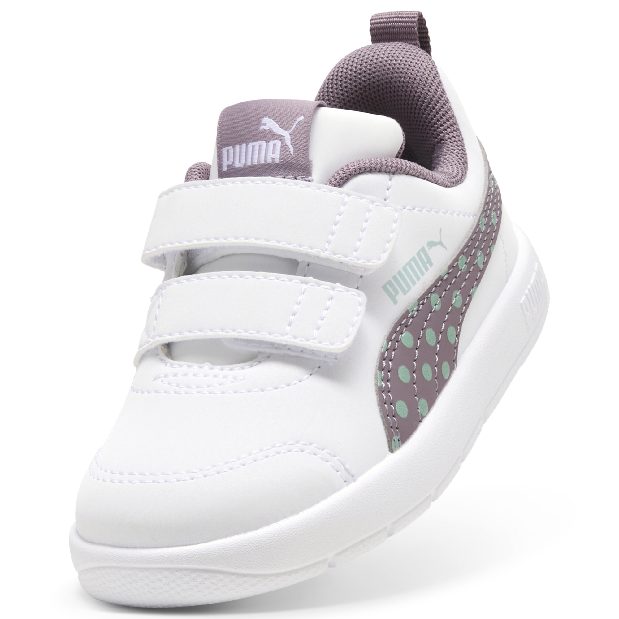 PUMA Courtflex V3 Dotty sneakers voor Dames, Wit, Maat 22 thumbnail 2