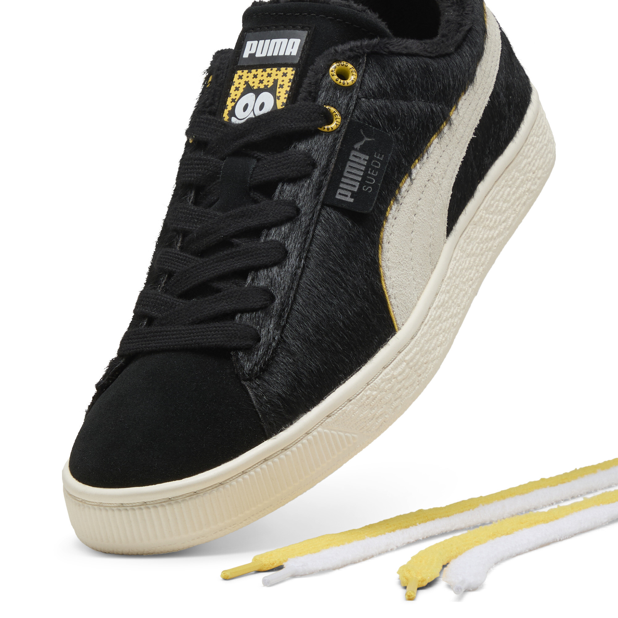 Kids' PUMA Suede FELIX THE CAT Sneakers Unisex In Black, Size EU 44.5