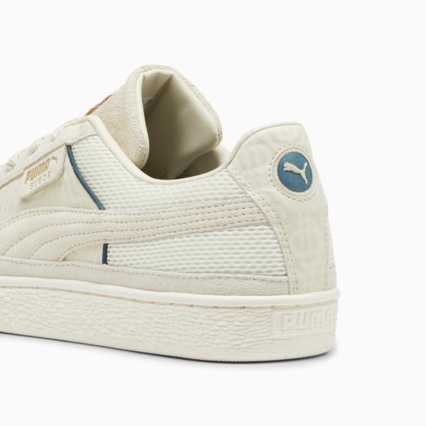 Zapatillas PUMA x PALM TREE CREW de ante unisex, Alpine Snow-Warm White, large-ARG