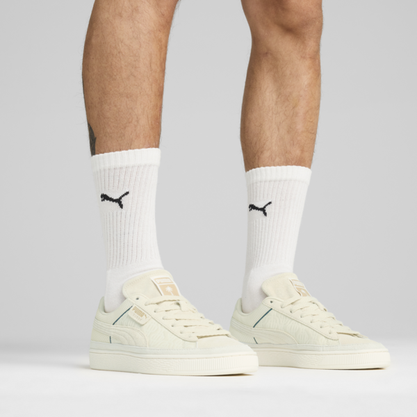 Zapatillas PUMA x PALM TREE CREW de ante unisex, Alpine Snow-Warm White, large-ARG