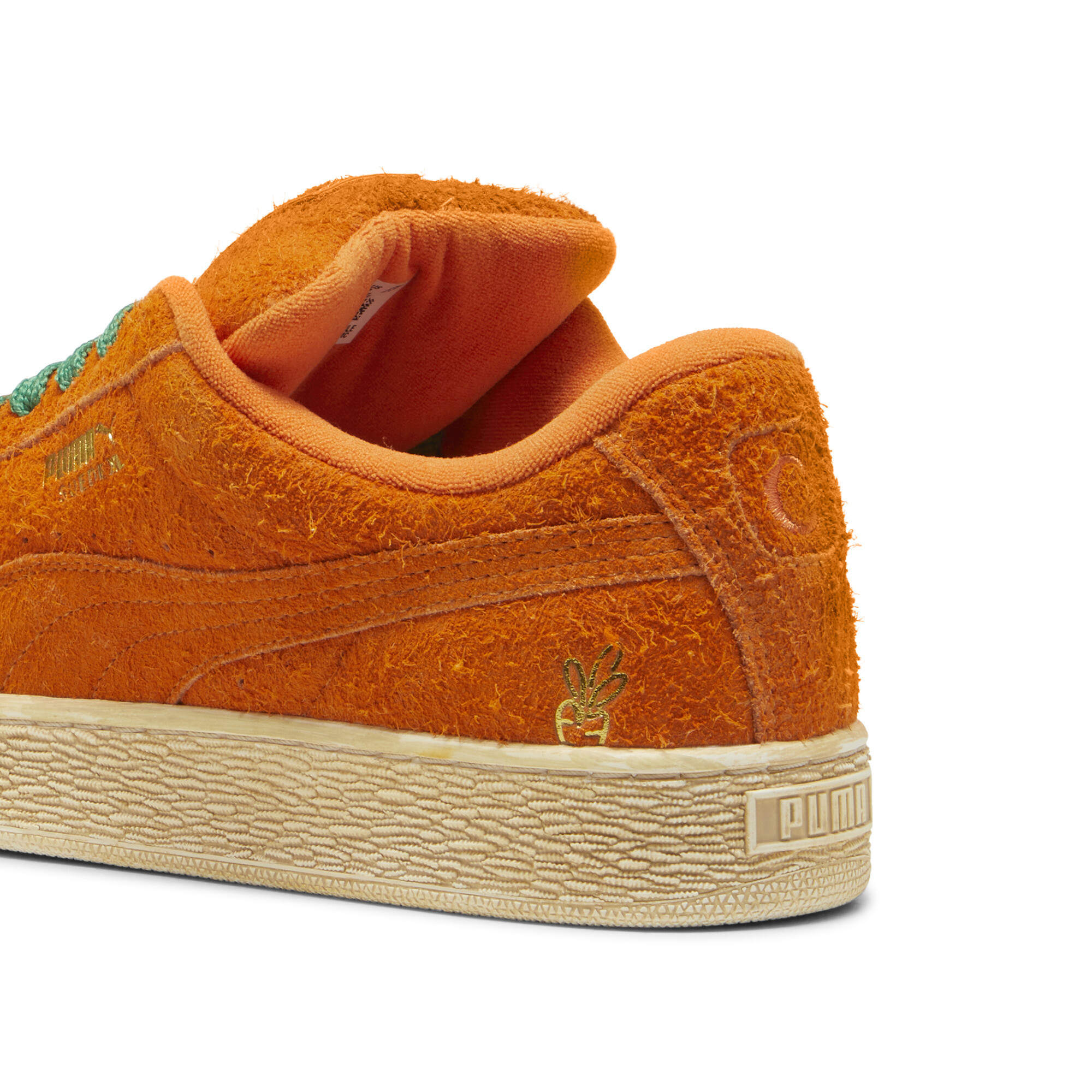 Kids' PUMA Suede XL CARROTS Sneakers In Orange, Size EU 42