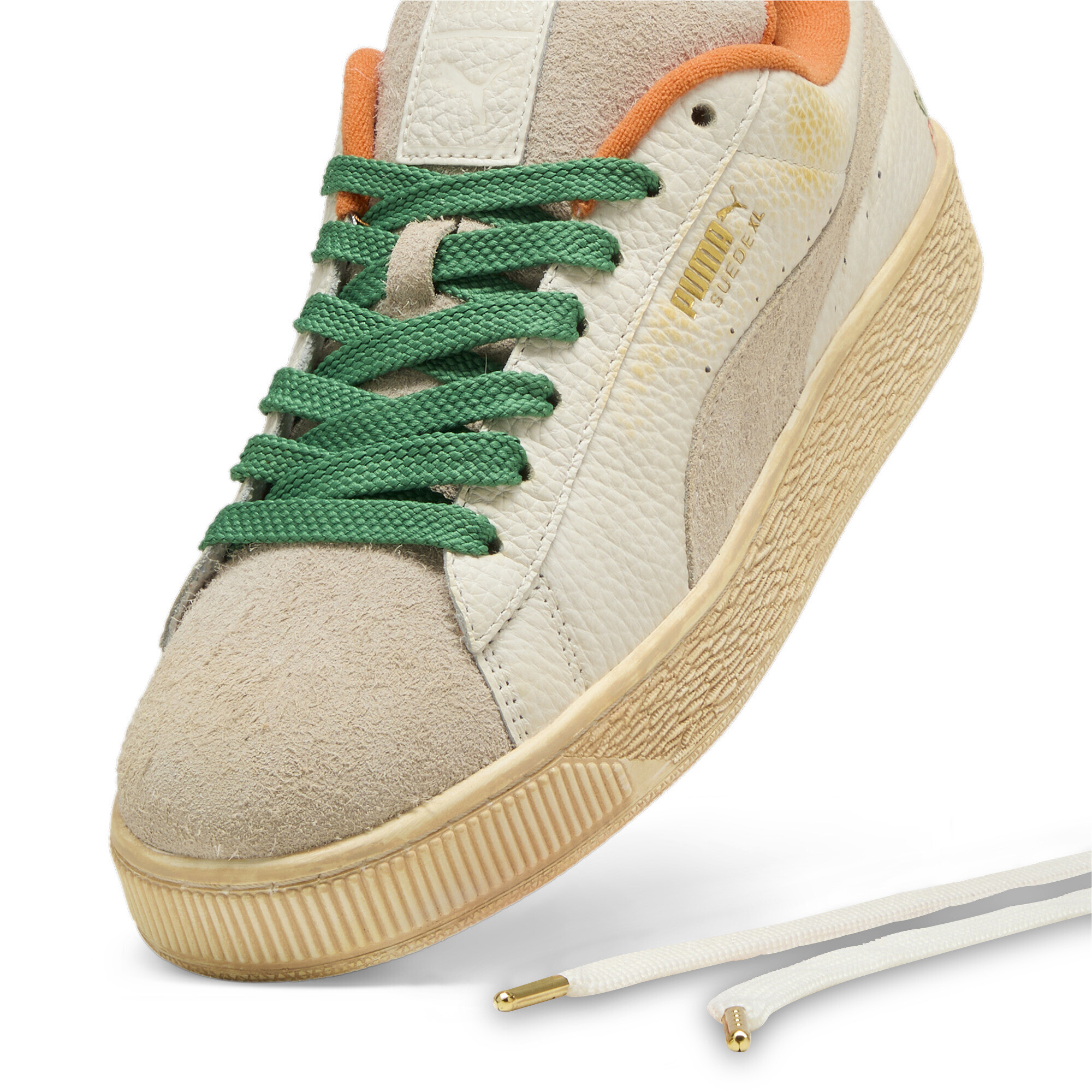 Suède XL CARROTS 2 sneakers, Wit/Oranje, Maat 38 | PUMA