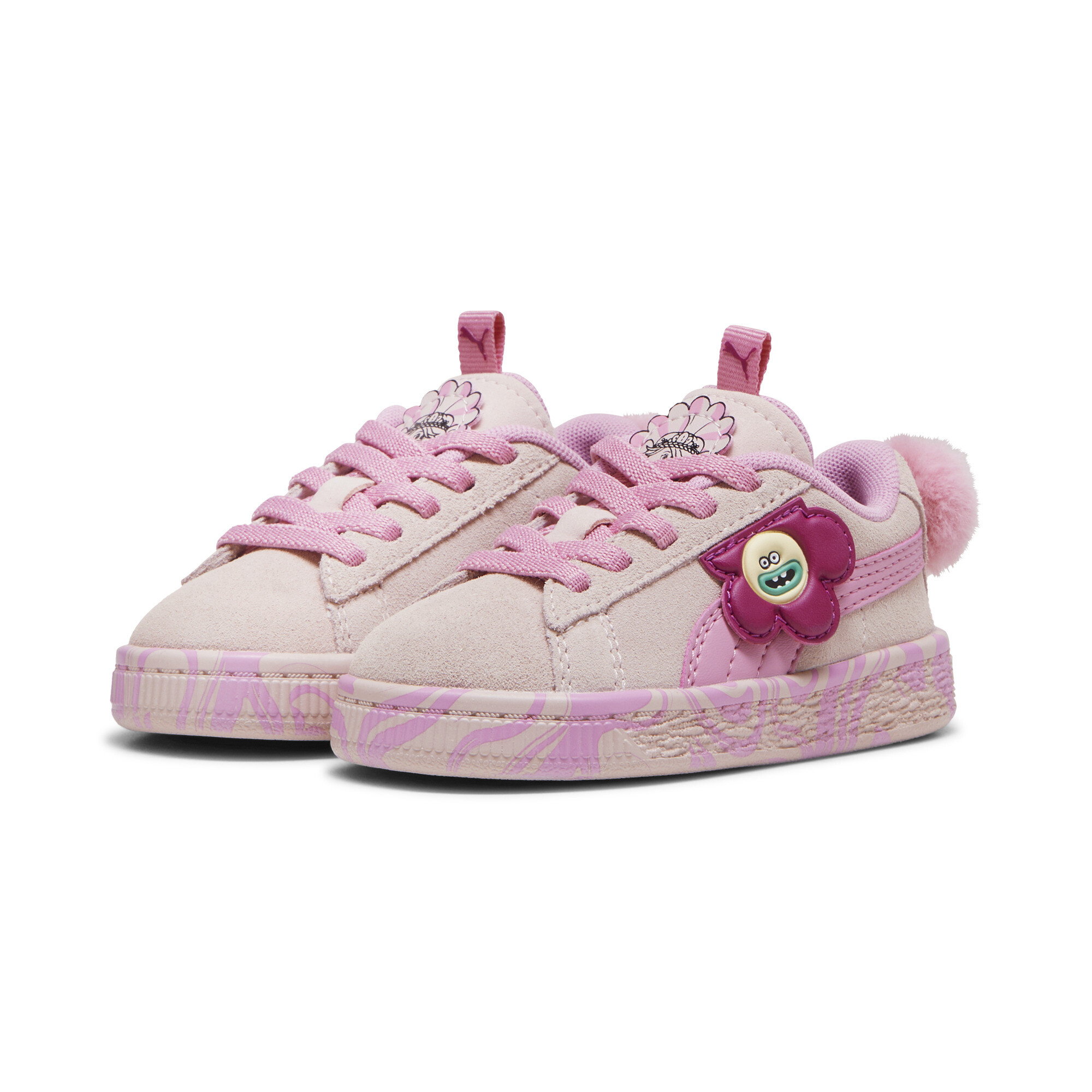 Kids' PUMA X TROLLS Suede Classic Sneakers Toddler In Pink, Size EU 23