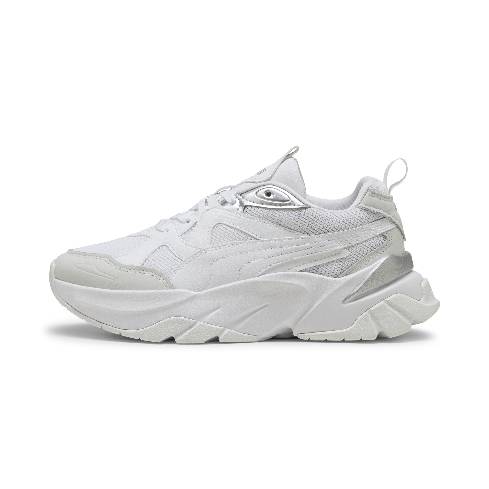 Puma Sophyr Metallic Sneakers Damen Schuhe | Mit Plain | White/Silver | Größe: 38