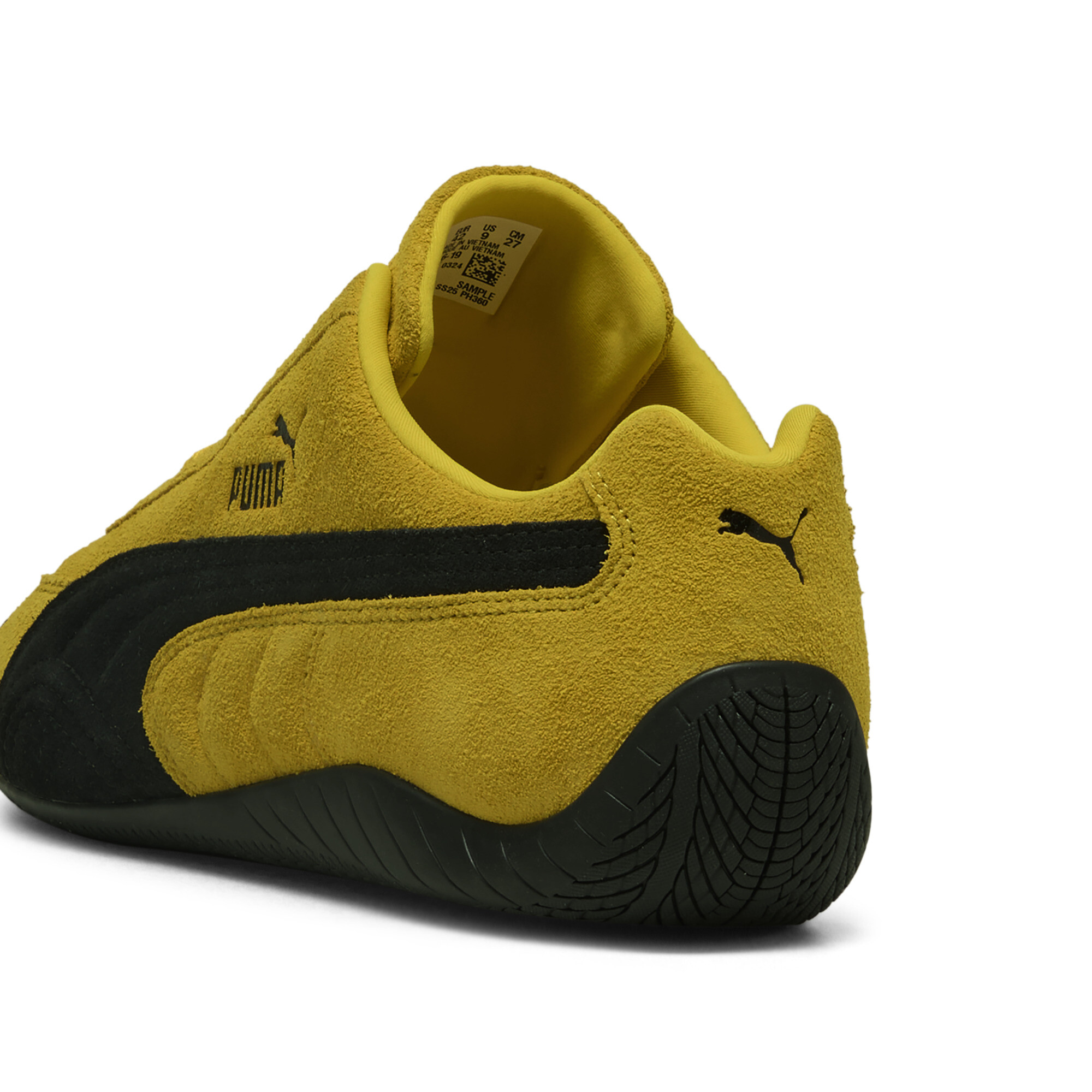 PUMA Speedcat OG uniseks sneakers, Zwart/Geel, Maat 46 thumbnail 5