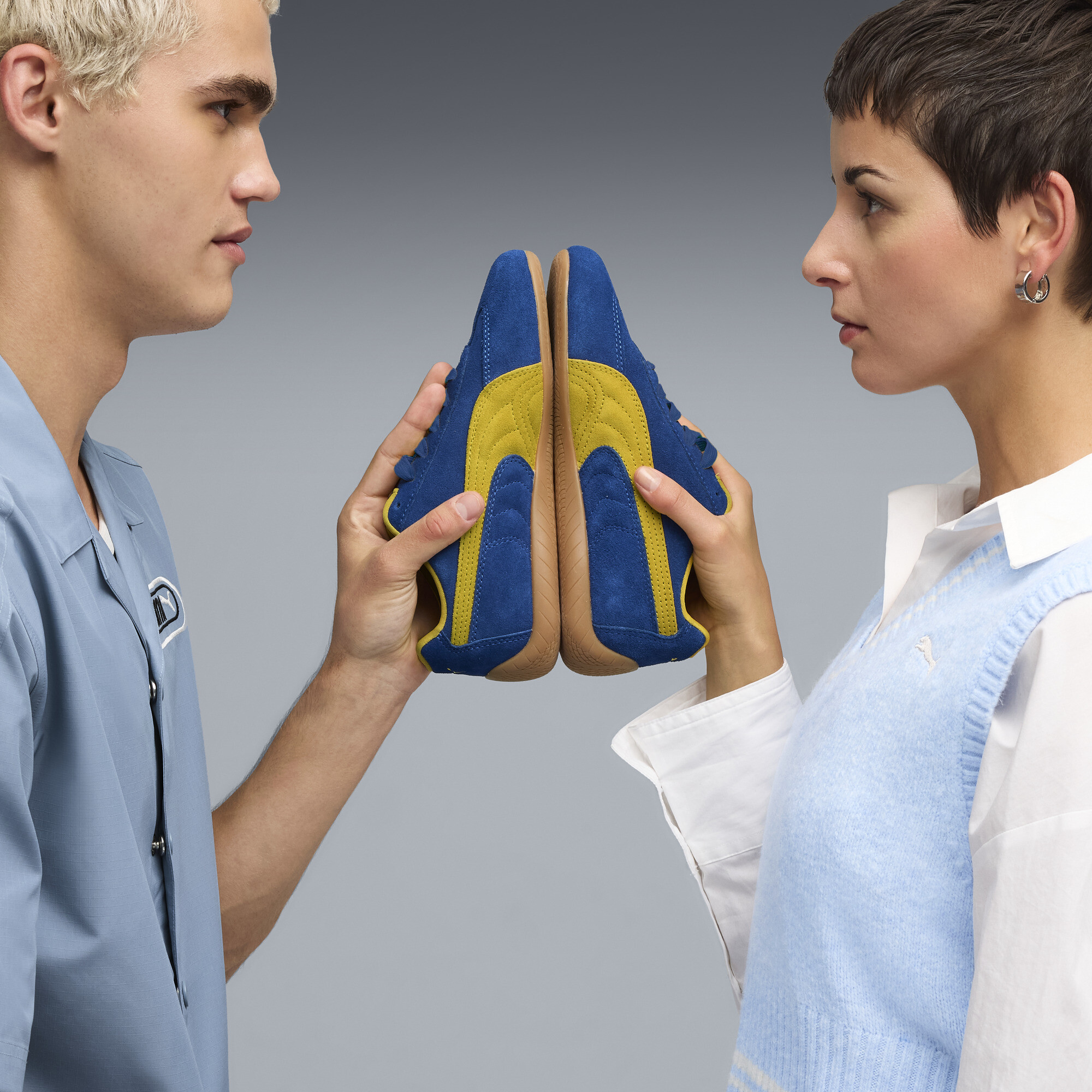 PUMA Speedcat OG uniseks sneakers, Blauw/Geel, Maat 43 thumbnail 8