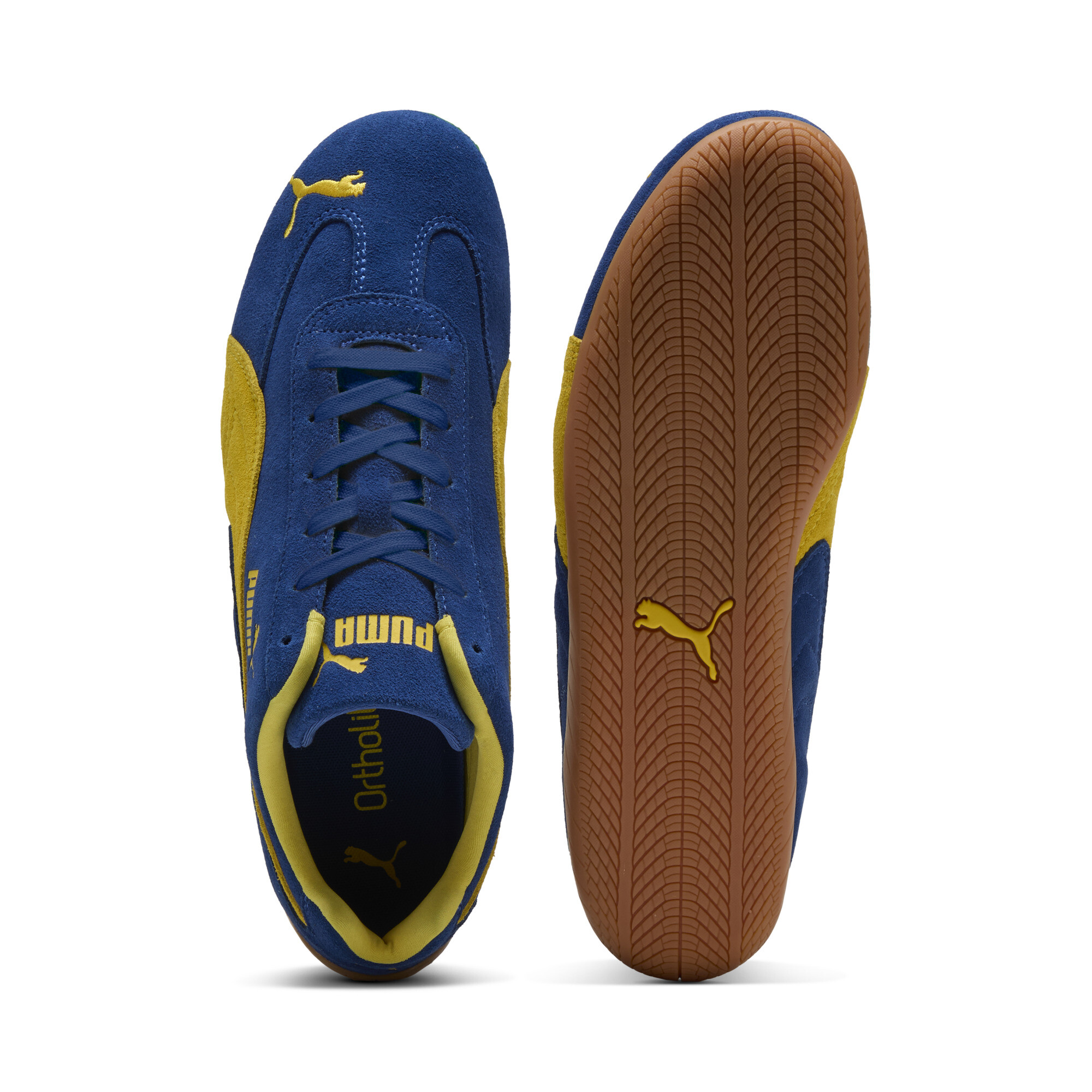 PUMA Speedcat OG uniseks sneakers, Blauw/Geel, Maat 43 thumbnail 4