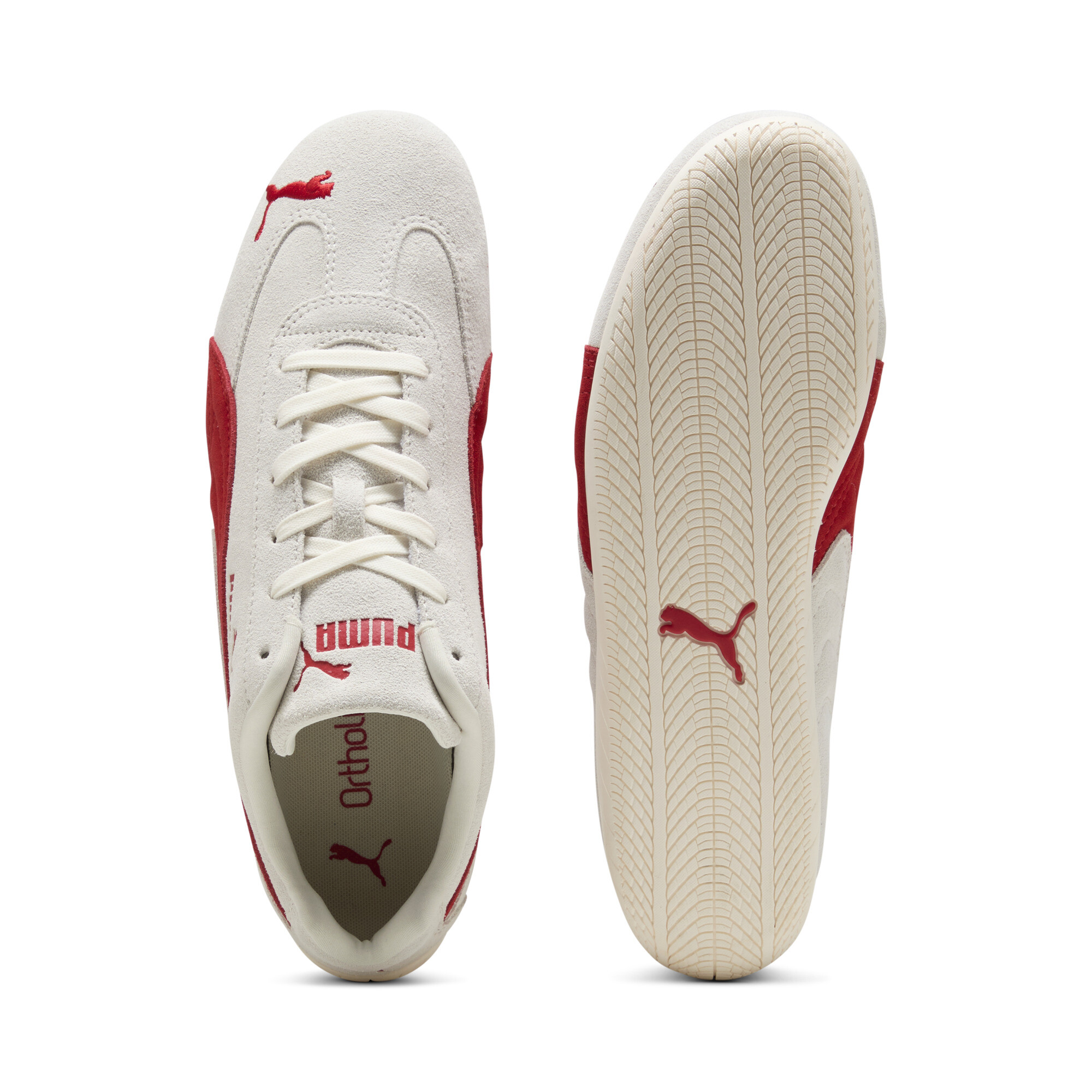 PUMA Speedcat OG uniseks sneakers, Grijs/Rood, Maat 44 thumbnail 4