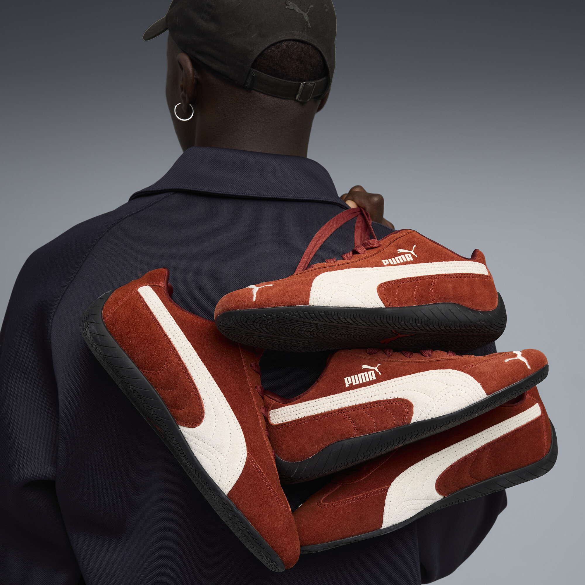 PUMA Speedcat OG uniseks sneakers, Zwart/Rood, Maat 42,5 thumbnail 8