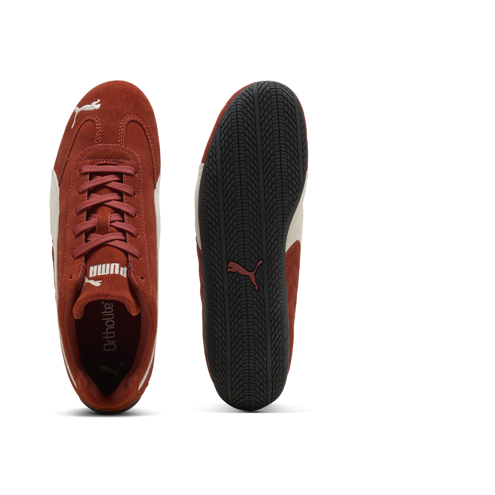 PUMA Speedcat OG uniseks sneakers, Zwart/Rood, Maat 42,5 thumbnail 4