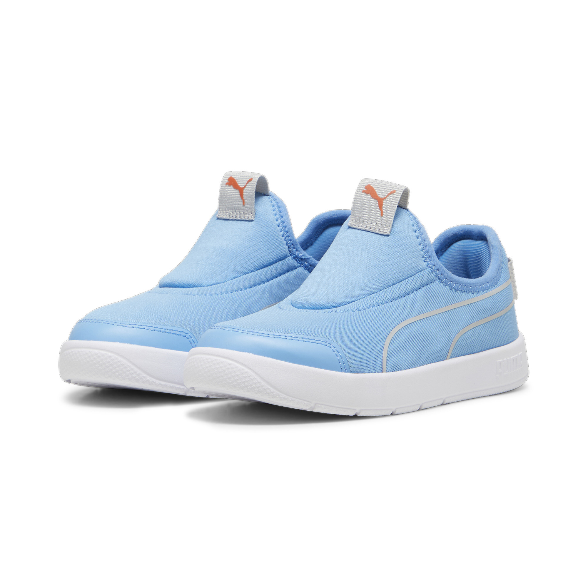 Puma Courtflex V3 Slip On Sneakers Kids, Blue, Size 27.5, Shoes