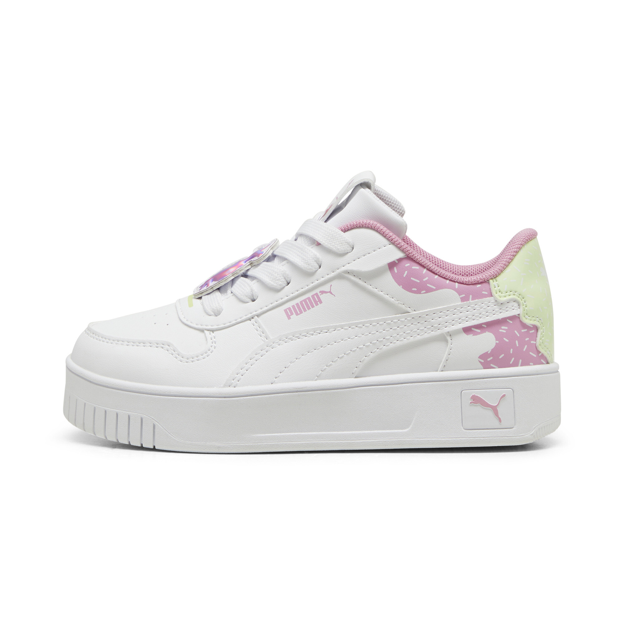 Puma x Trolls Carina Street Sneakers Kinder Schuhe | White/Mauved Out | Größe: 28.5