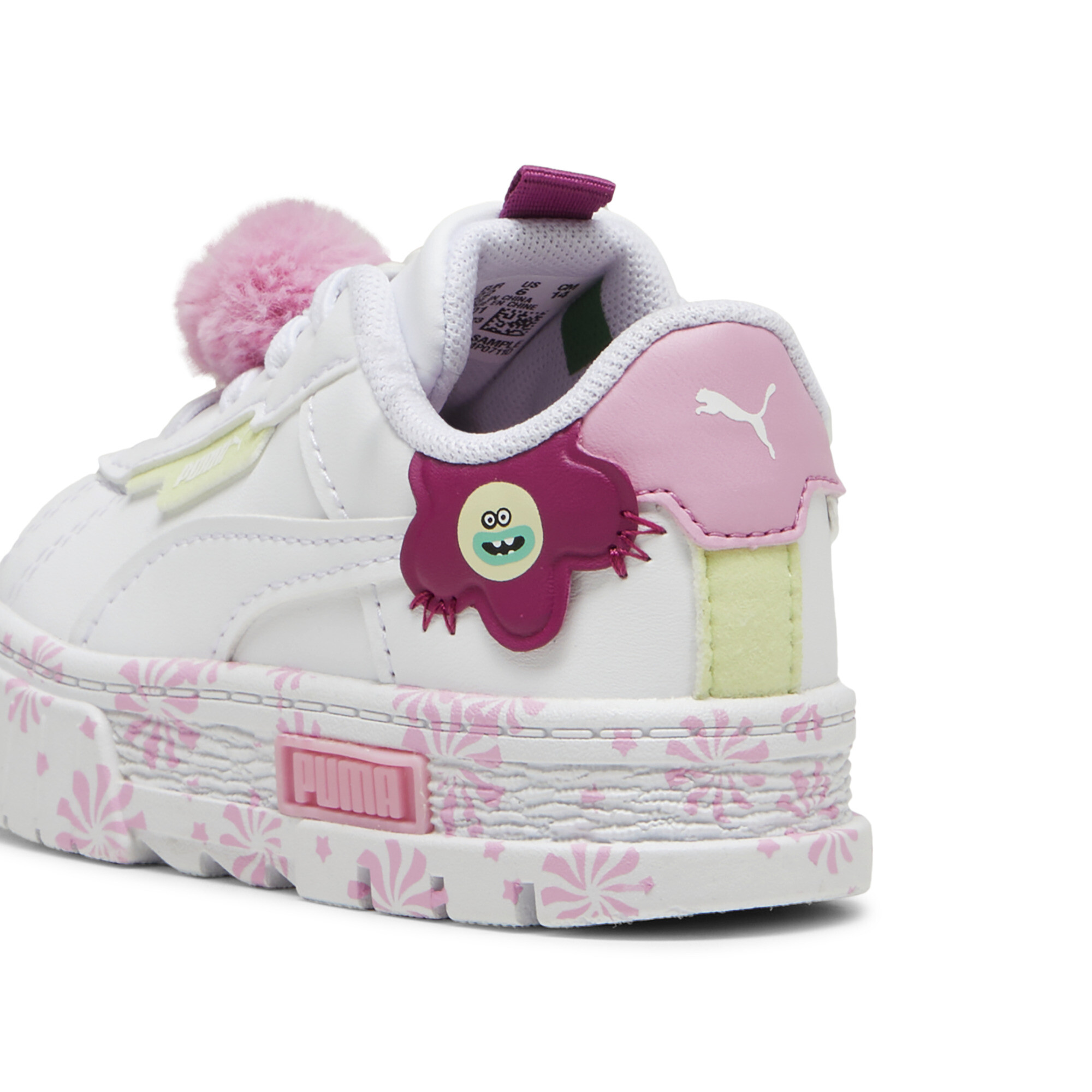 Kids' PUMA Mayze Crashed Trolls 2 Sneakers Toddler In White, Size EU 25