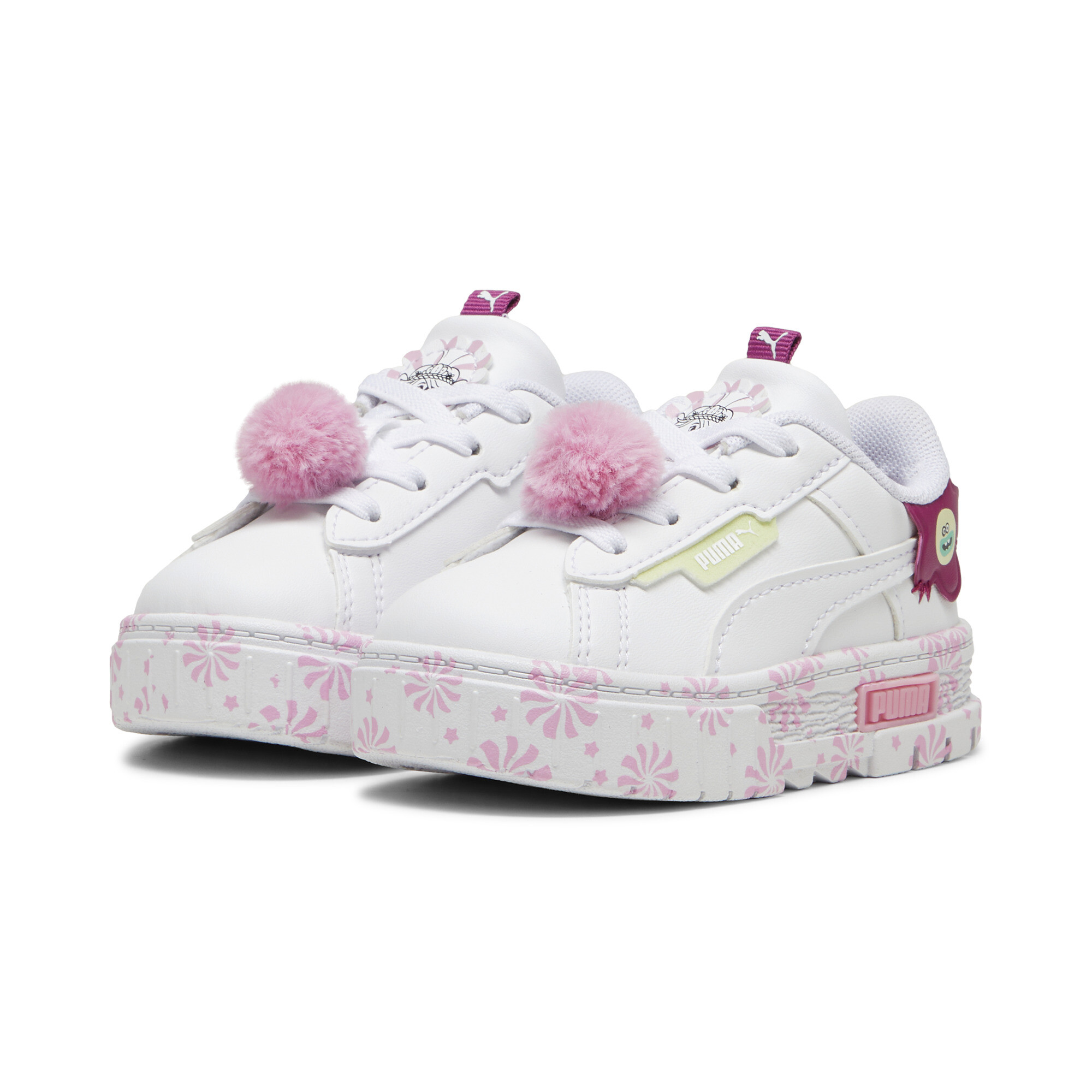 Women's Puma Mayze Crashed Trolls 2 Sneakers Toddler, White, Size 22, Shoes