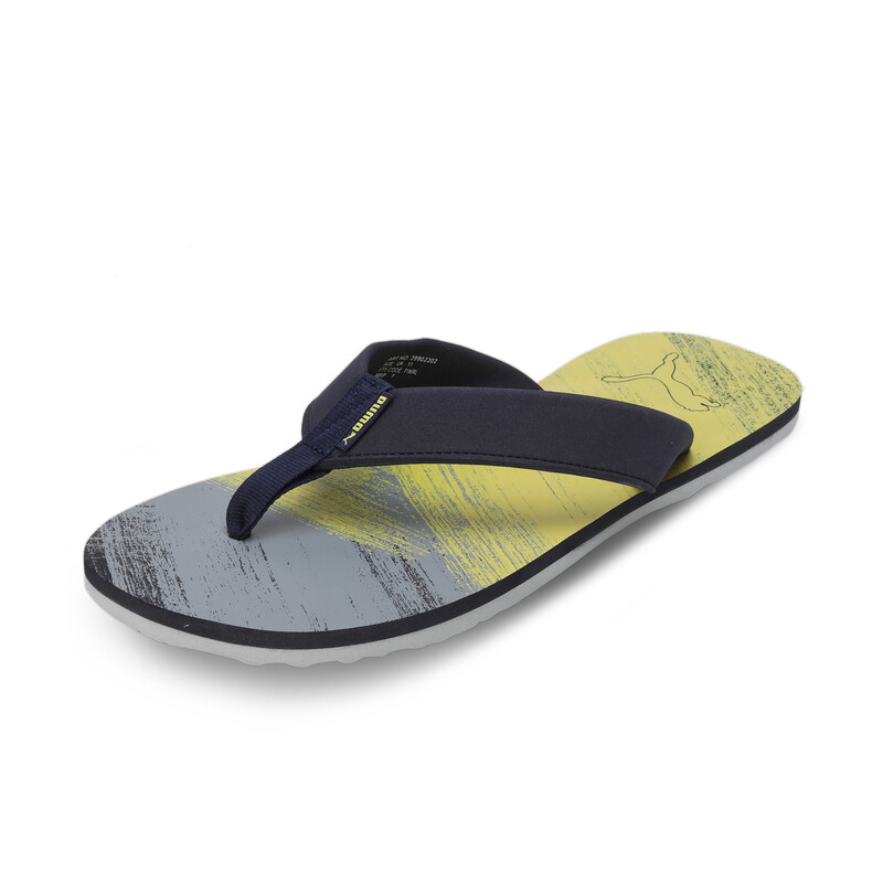 

Men's PUMA Triumph V7 Flip-Flops, Black/purple/silver