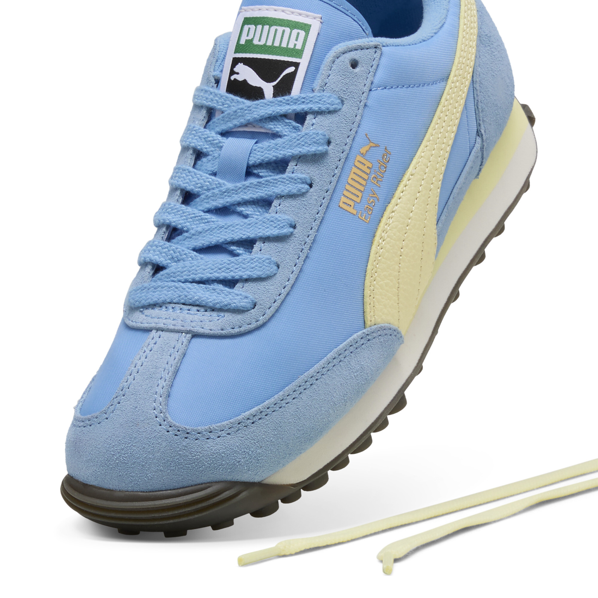 PUMA Easy Rider Vintage uniseks sneakers, Blauw/Goud, Maat 40 thumbnail 2