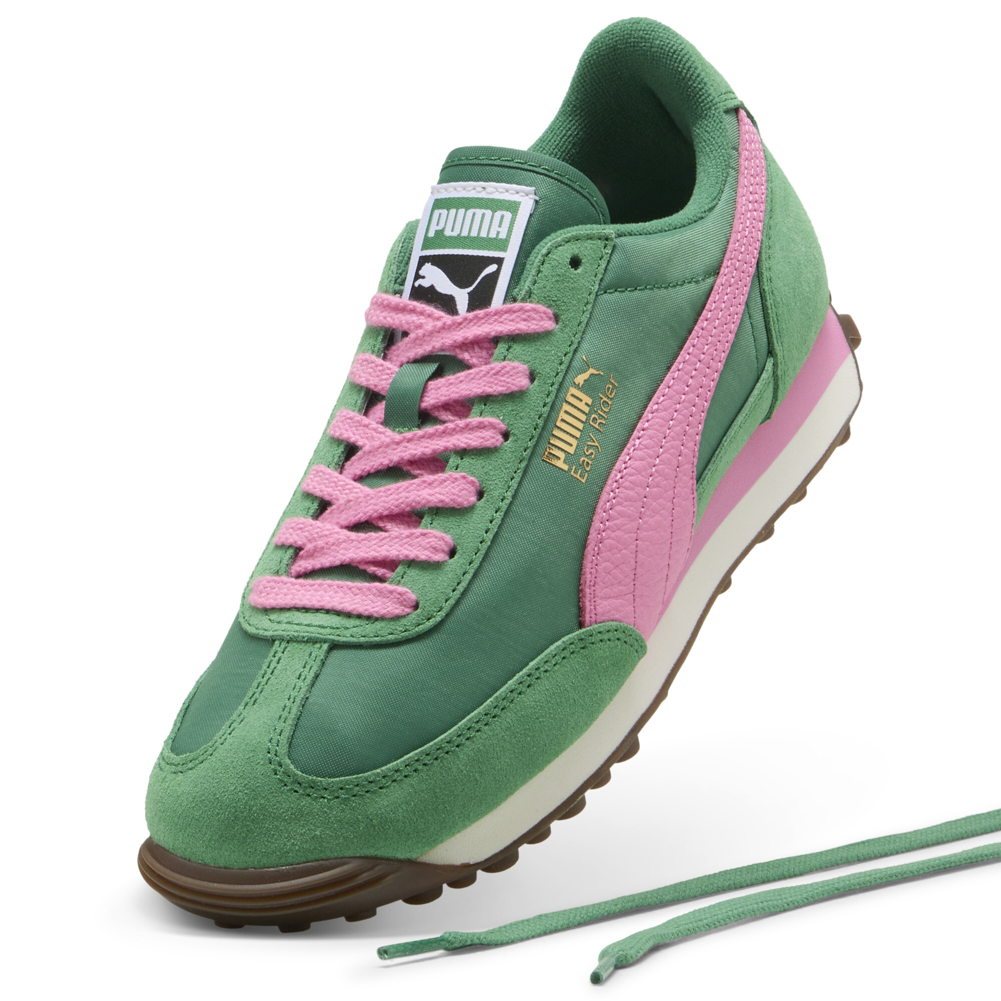 PUMA Easy Rider Vintage uniseks sneakers, Roze/Groen, Maat 39 thumbnail 2