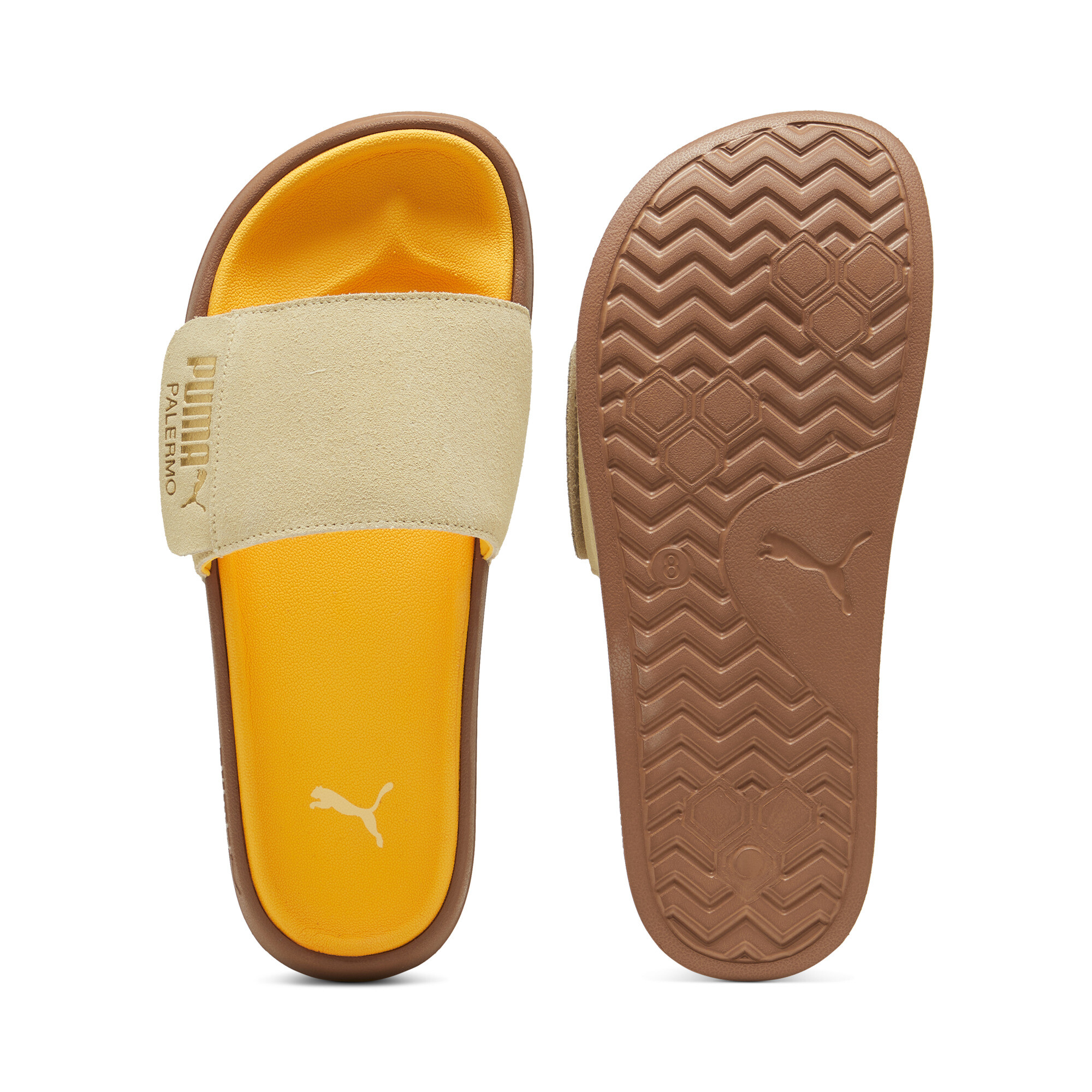 Puma Leadcat 2.0 Palermo Foil Slides Unisex | Creamy Vanilla/Gold/Tangerine | Größe: 42