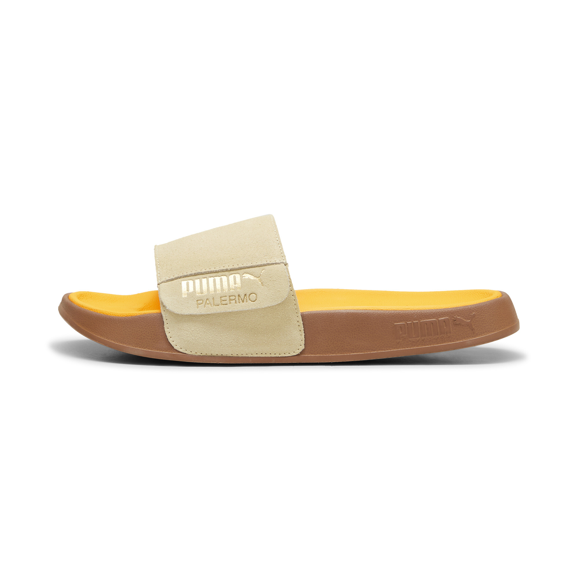 Puma Leadcat 2.0 Palermo Foil Slides Unisex, Yellow, Size 37, Shoes