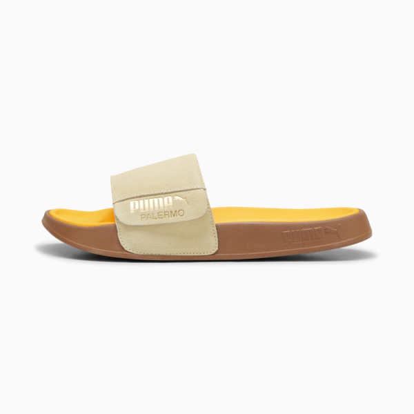 Leadcat 2.0 Palermo Foil Slides Unisex, Creamy Vanilla-PUMA Gold-Tangerine-Gum, large-ZAF