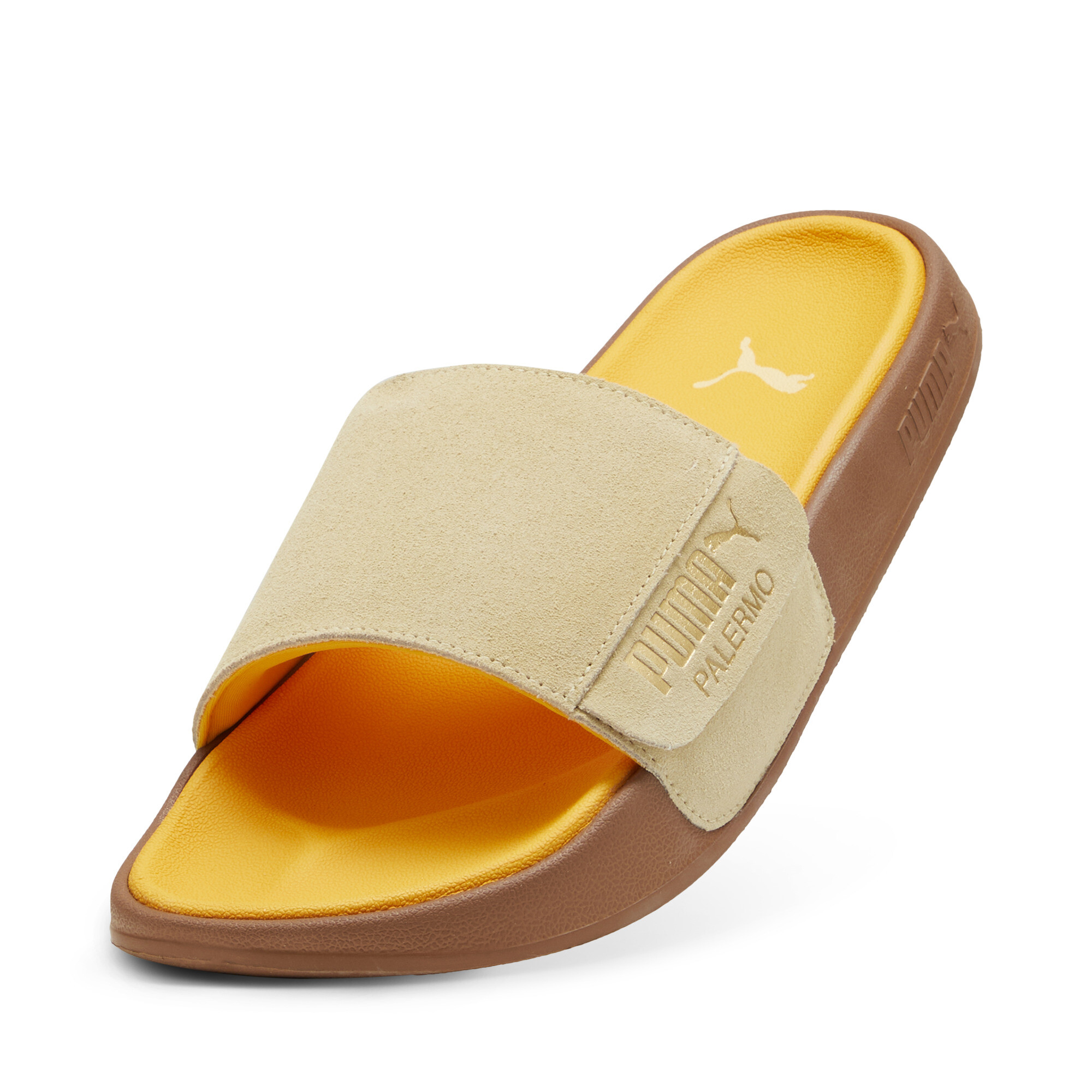 Puma Leadcat 2.0 Palermo Foil Slides Unisex, Yellow, Size 37, Shoes