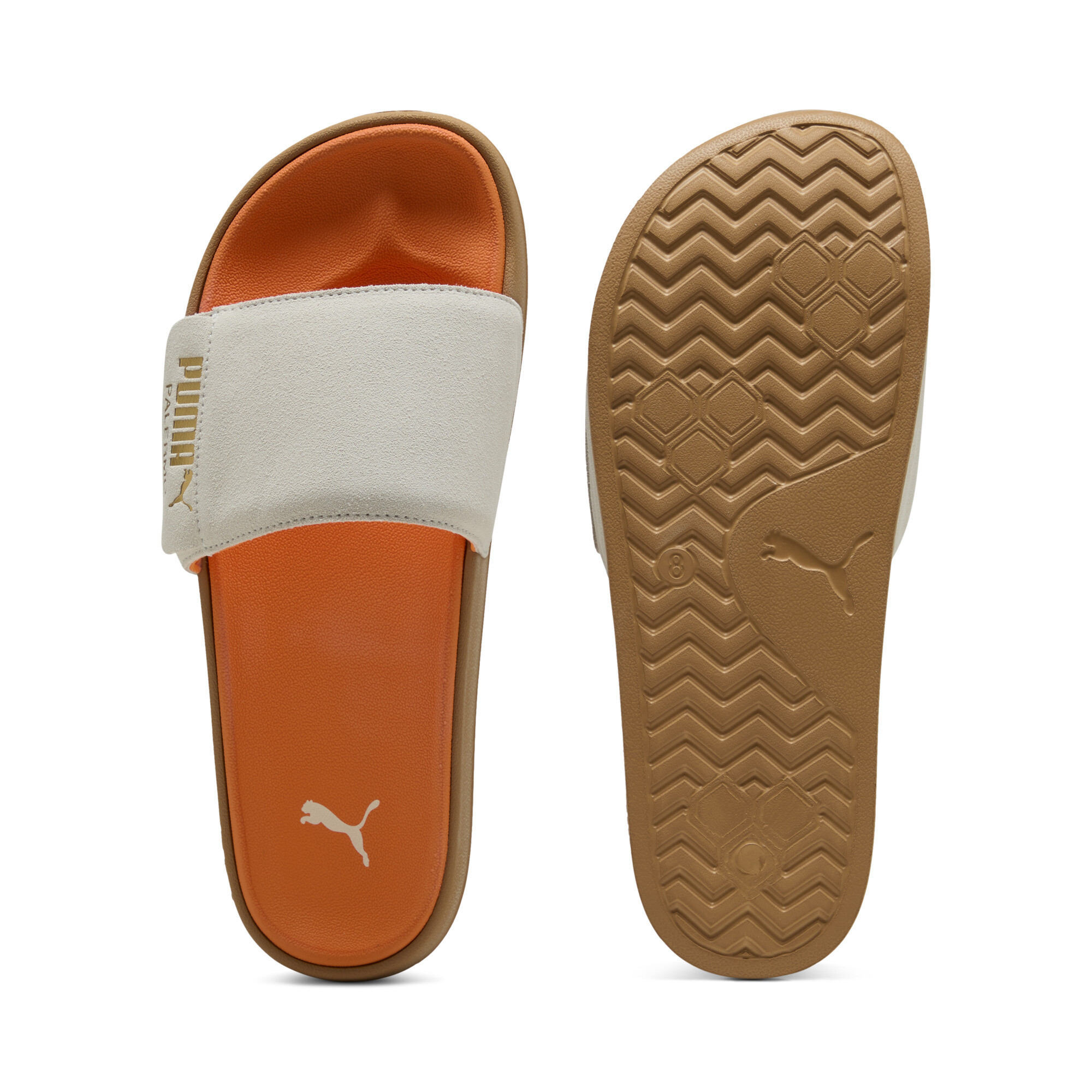 Puma Leadcat 2.0 Palermo Foil Slides Unisex | Warm White/Gold/Gum | Größe: 39