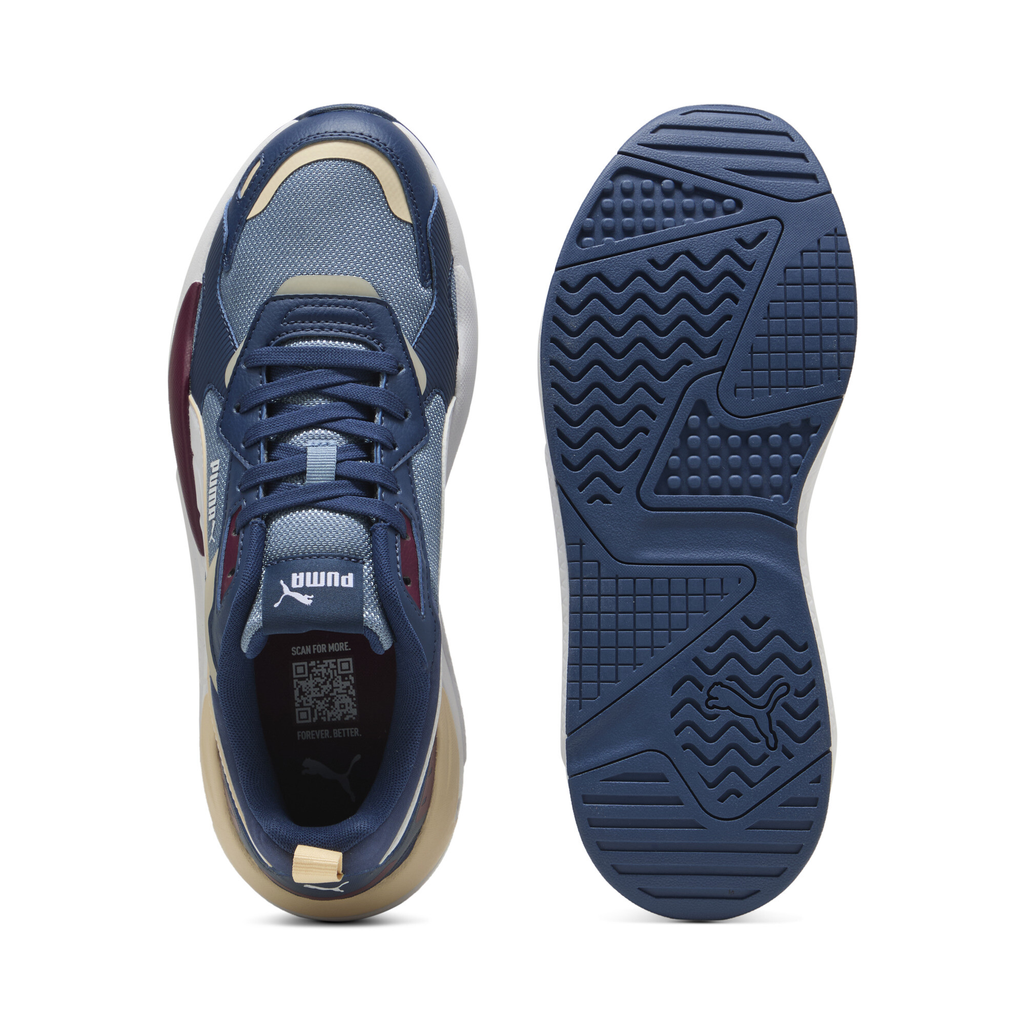 PUMA X-Ray 3 sneakers uniseks, Blauw/Wit, Maat 40 thumbnail 4