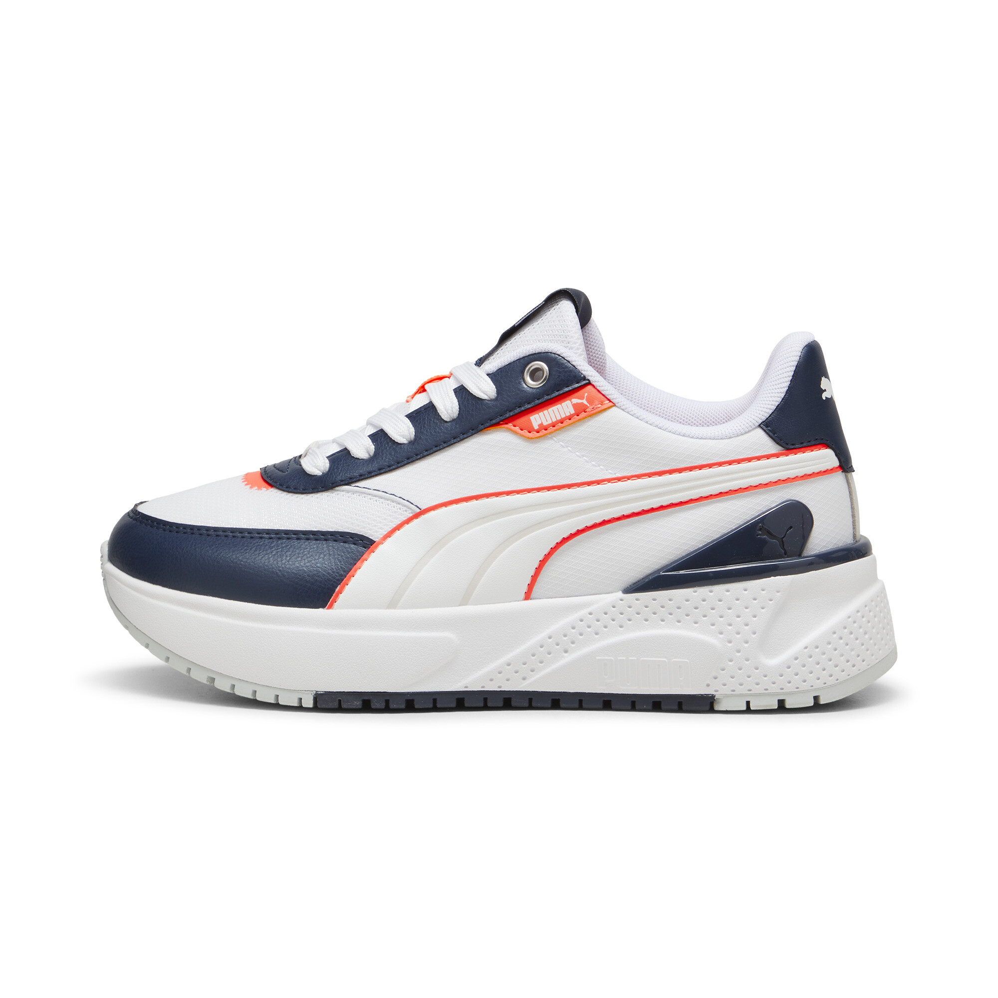 Puma R78 Disrupt LT Sneakers Damen Schuhe | White/Club Navy/Glacial Gray | Größe: 37