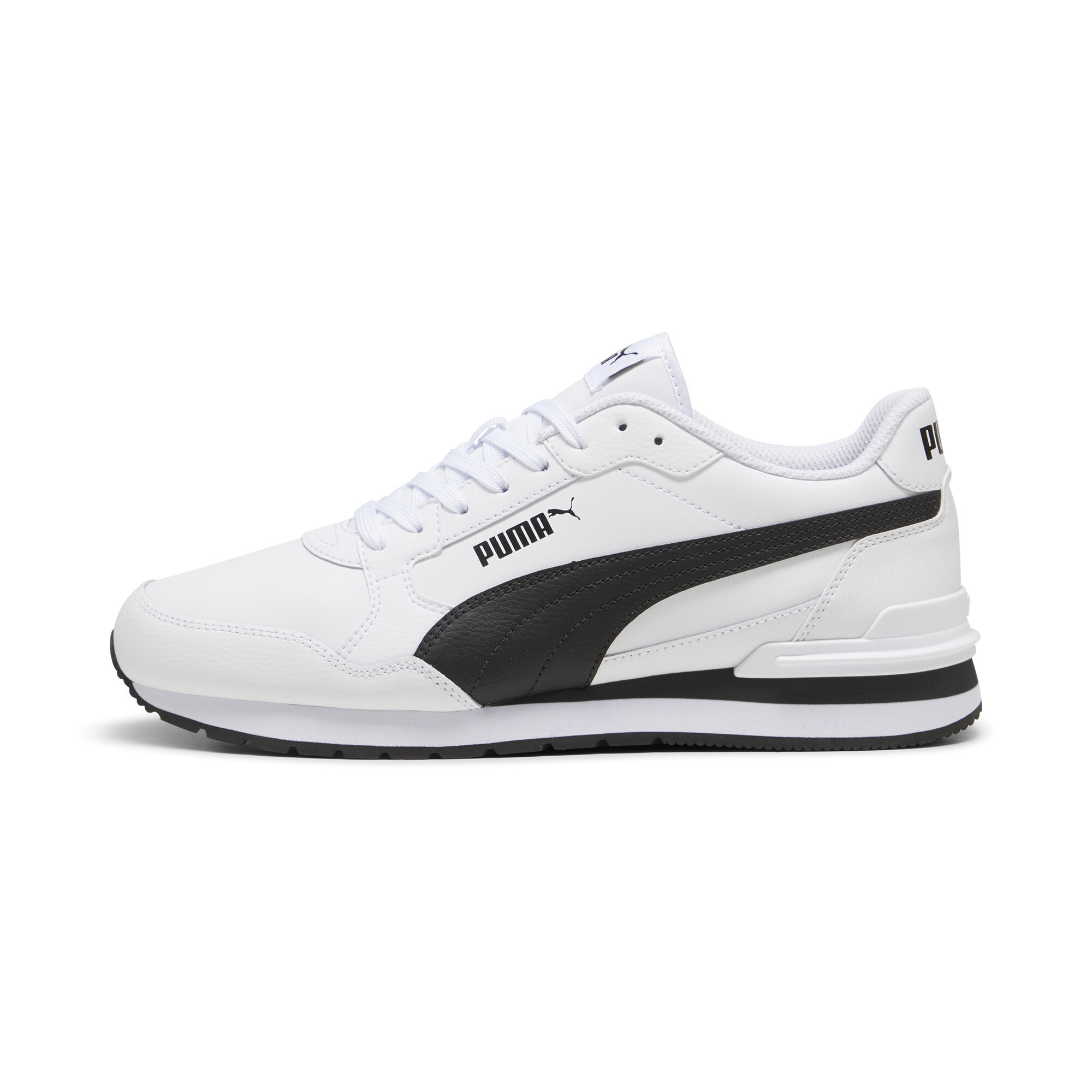 PUMA ST Runner v4 Leather Men's Sneakers in White, Size 9.5