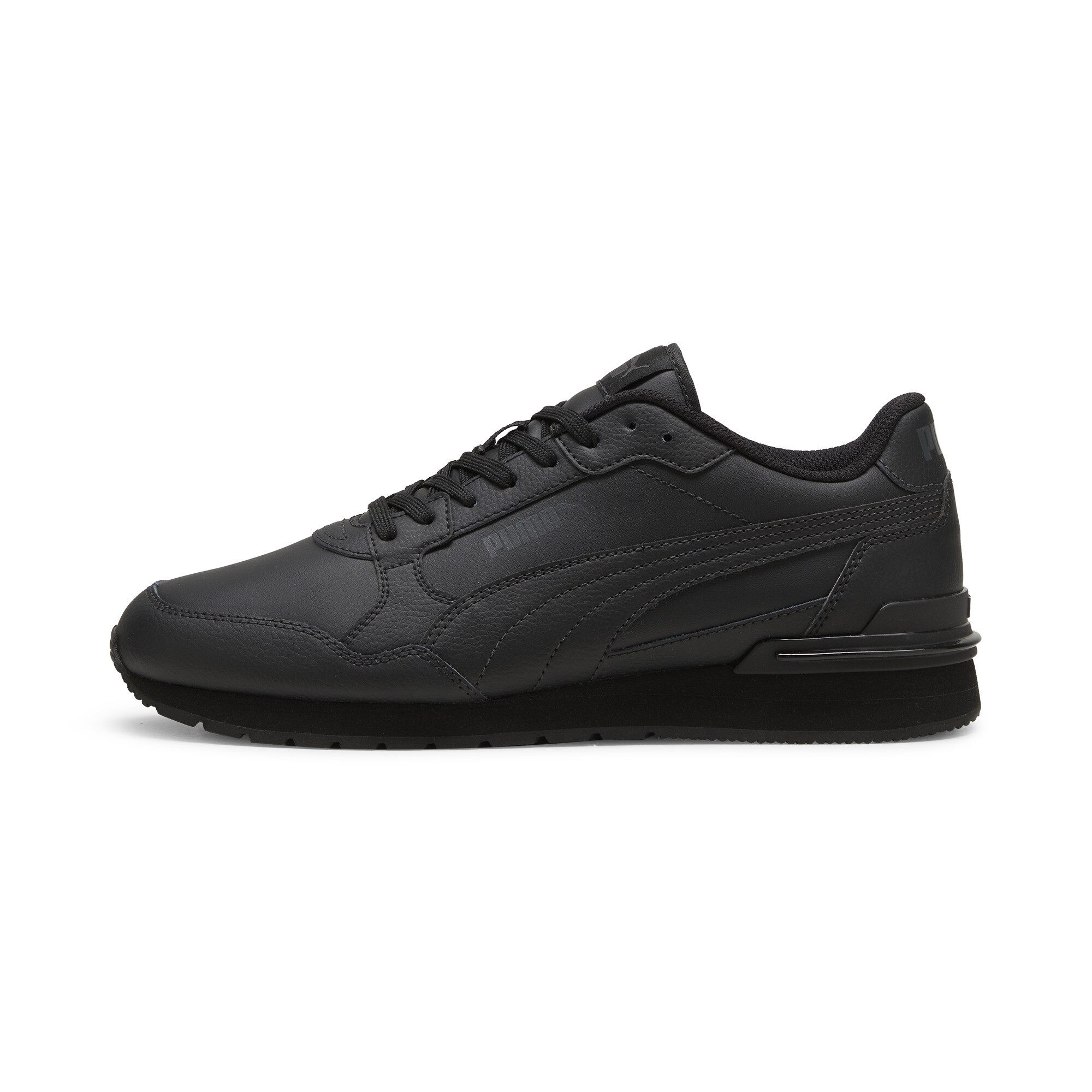 PUMA ST Runner v4 Leather Men's Sneakers in Black, Size 11
