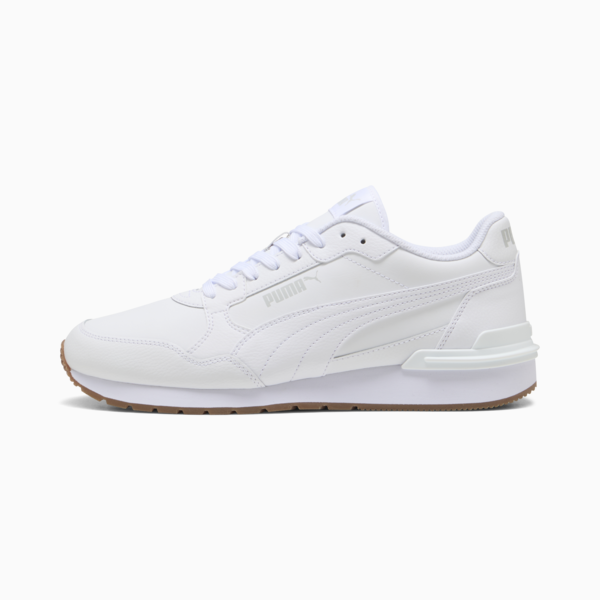Zapatillas ST Runner v4 Cuero, PUMA White-Glacial Gray-Gum, large-ARG