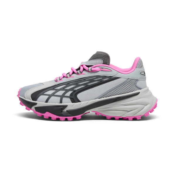 PUMA Spirex Sporty Women's Running Sneakers in Cool Mid Grey/Cool Dark Grey/Poison Pink, Size 6.5