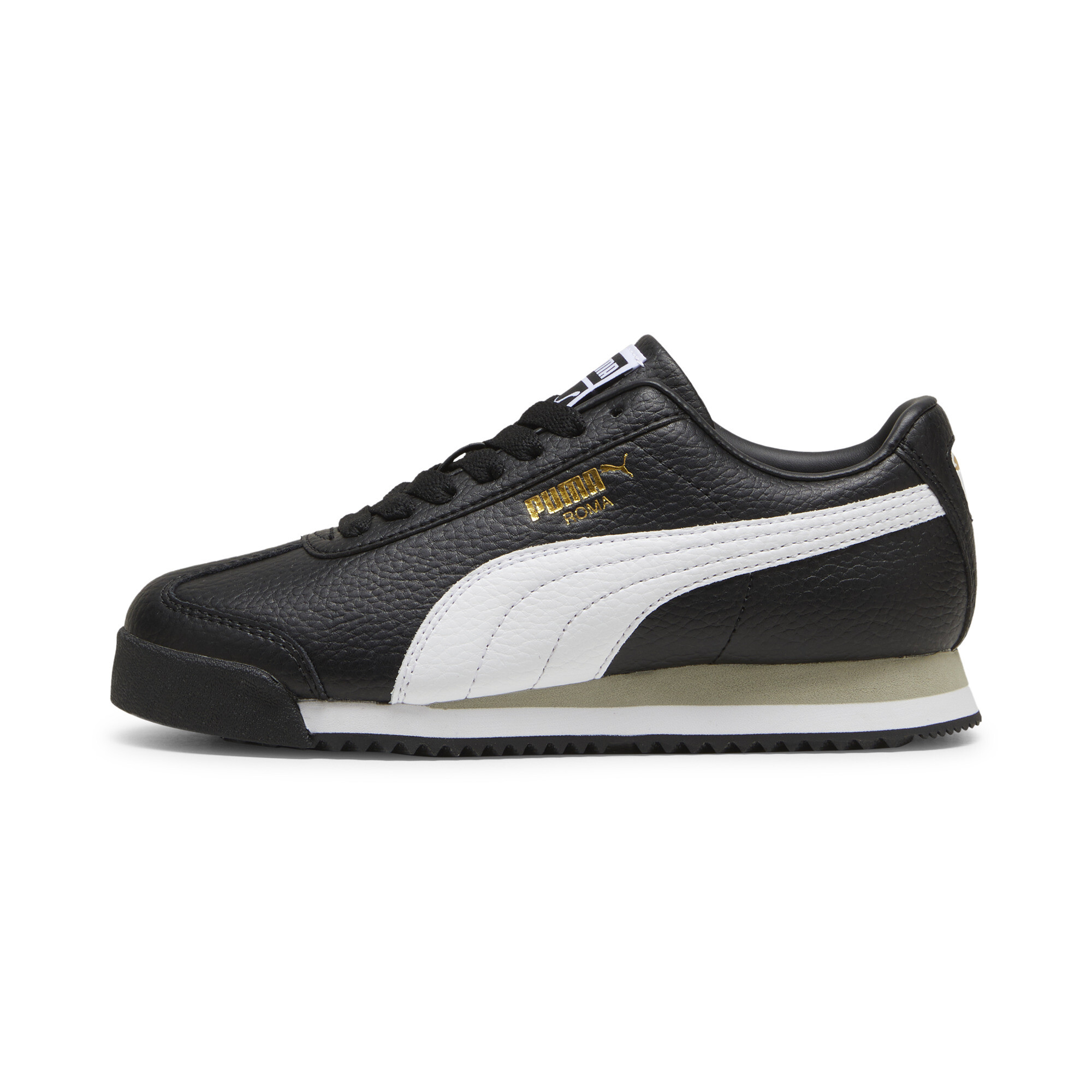 PUMA Roma 24 Standard Big Kids' Sneakers in Black, Size 4.5
